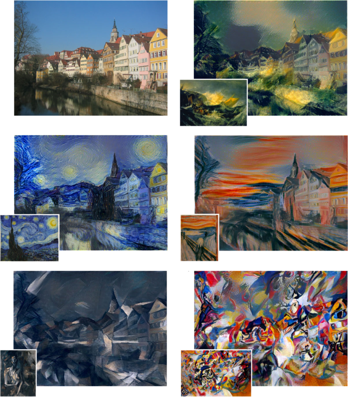 Style transfer example from the original paper